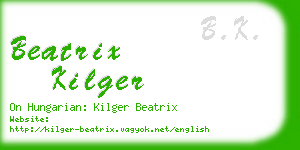 beatrix kilger business card